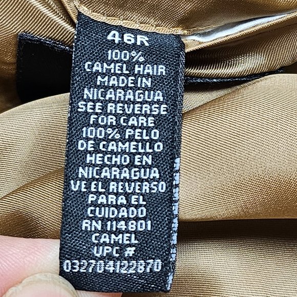 Mens Jacket Blazer Honey Brown100%  Camel Hair Satin Lined 2 Button Closure 46 R - Picture 3 of 15